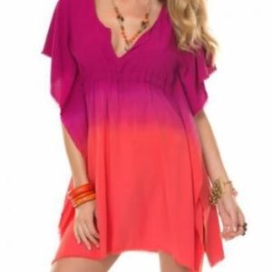 Nwt $89 Becca Xs S Tie Dye Sunrise Cover Up - image 1